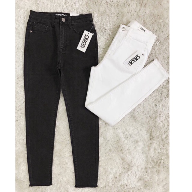Quần skinny lai tua