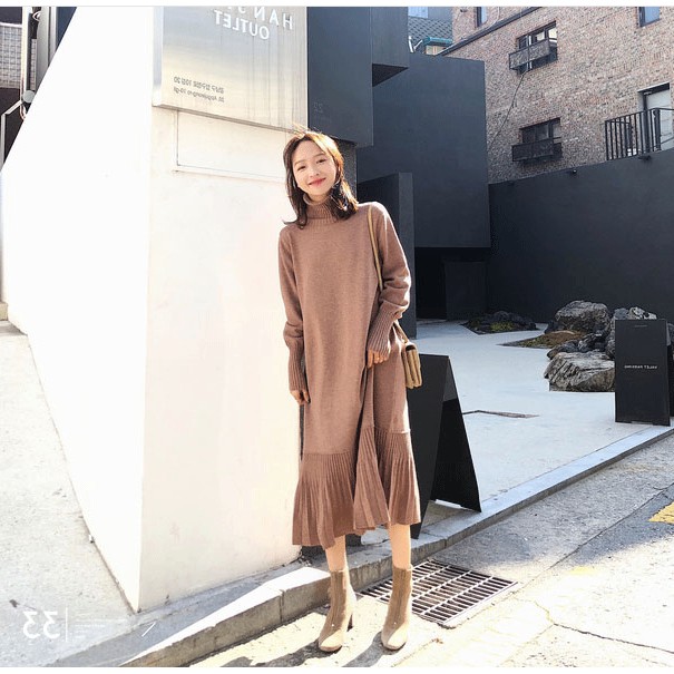 Đàm midi dệt kim thiết kế đơn giản thanh lịch cho nữ | BigBuy360 - bigbuy360.vn