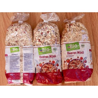 (Nội địa Đức) Ngũ cốc yến mạch-hoa quả BIO theo tiêu chuẩn Châu Âu