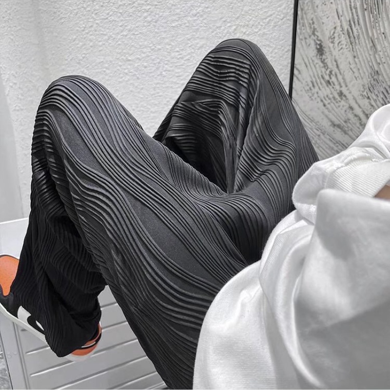 Quần ống rộng Màu Trơn Thời Trang Đường Phố Hàn Quốc Cao Cấp