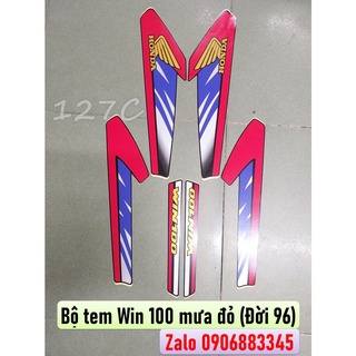 [HCM] Bộ tem mưa xanh & mưa đỏ đời 96 Win 100cc