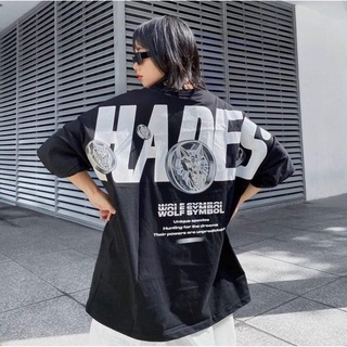 Áo thun hades vintage oversize nam nữ - Phông cổ tròn dáng suông tay lỡ onesize unisex - Chất cotton đẹp