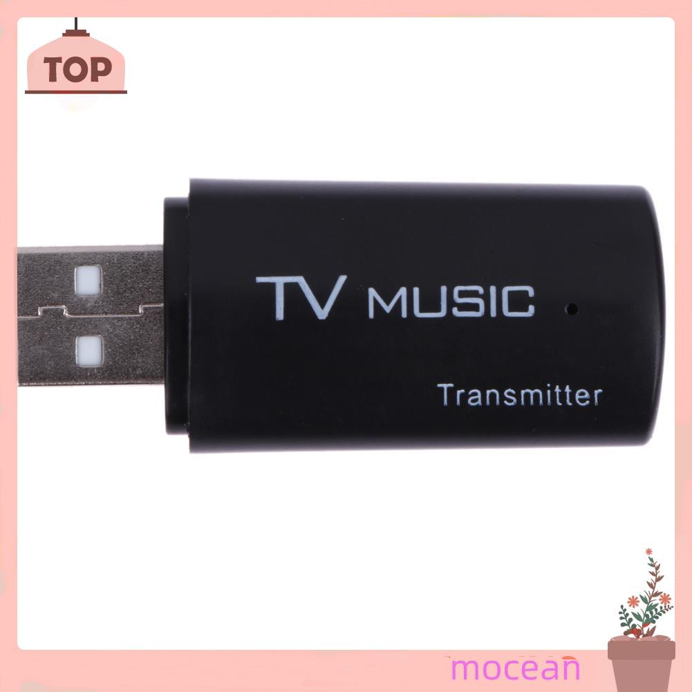 Mocean USB Bluetooth Stereo Audio Transmitter 3.5mm Music Dongle Adapter for TV PC