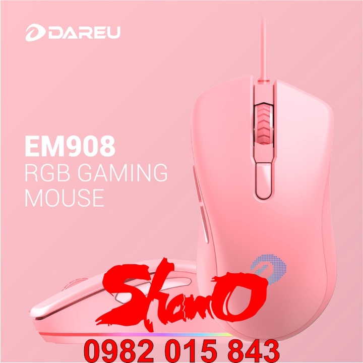 Chuột Gaming có dây Dareu EM908 – Chính hãng – Độ nhạy 6400 DPI – Tốc độ tối đa 150IPS – Bảo hành 24 tháng