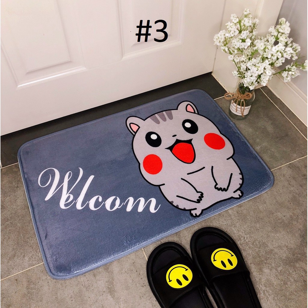 Thảm Chùi Chân Bằng Xốp In Họa Tiết Con Vật Dễ Thương – Dumi Shop