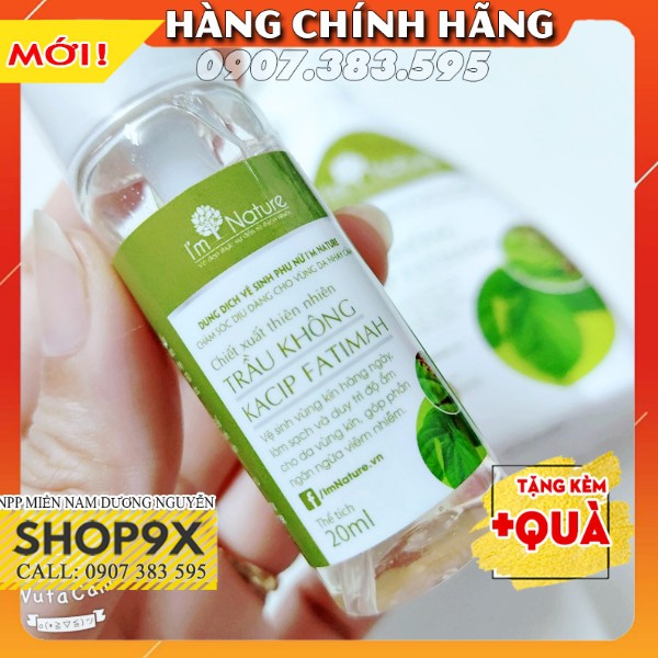 (Mini) Bộ Dung Dịch Vệ Sinh Phụ Nữ Trầu Không I'm Nature &amp; Xịt Khử Mùi Vùng Kín Eva Bestie