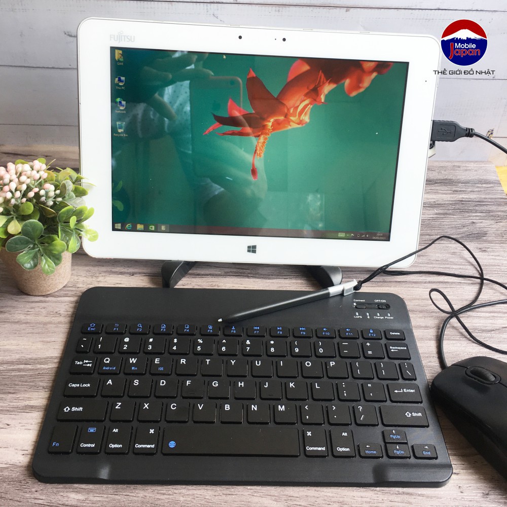 Máy tính bảng, laptop hai trong một fujitsu Q584 - Màn hình 2k, ram 4gb, tặng bàn phím, bút cảm ứng