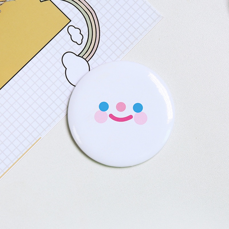 Gương Trang Điểm mini Hình Tròn Họa Tiết Hoạt Hình Phong Cách Hàn Quốc Xinh Xắn