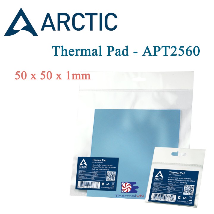 Pad tản nhiệt Arctic Thermal Pad APT2560 50 x 50 x 1 mm - Tản nhiệt hiệu quả