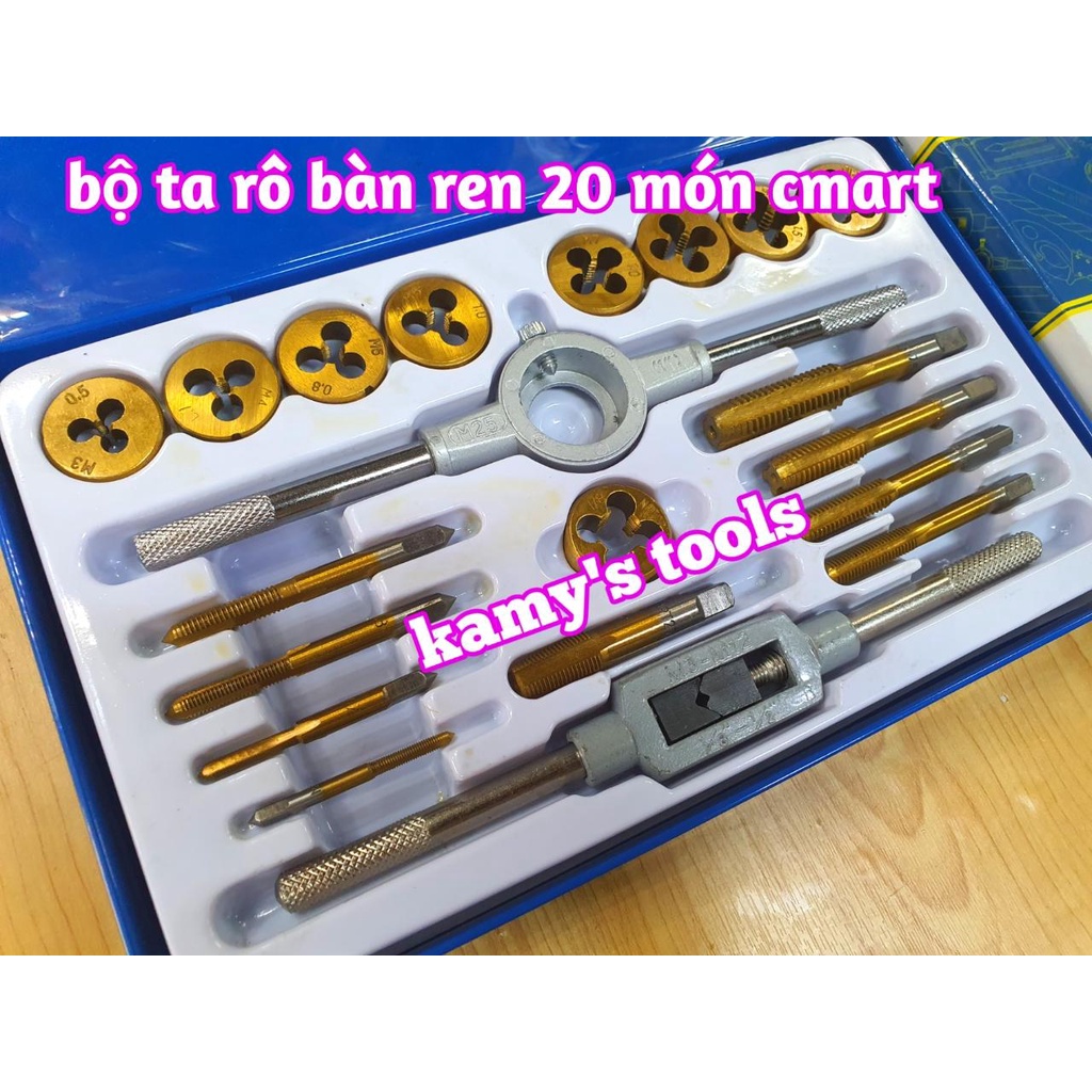 Bộ taro bàn ren 20 chi tiết model A1011 C-MART, bộ ta rô