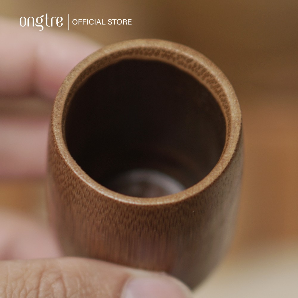 Bộ 5 chén trà bằng tre, cao cấp, sang trọng, khắc tên logo làm quà tặng - ONGTRE
