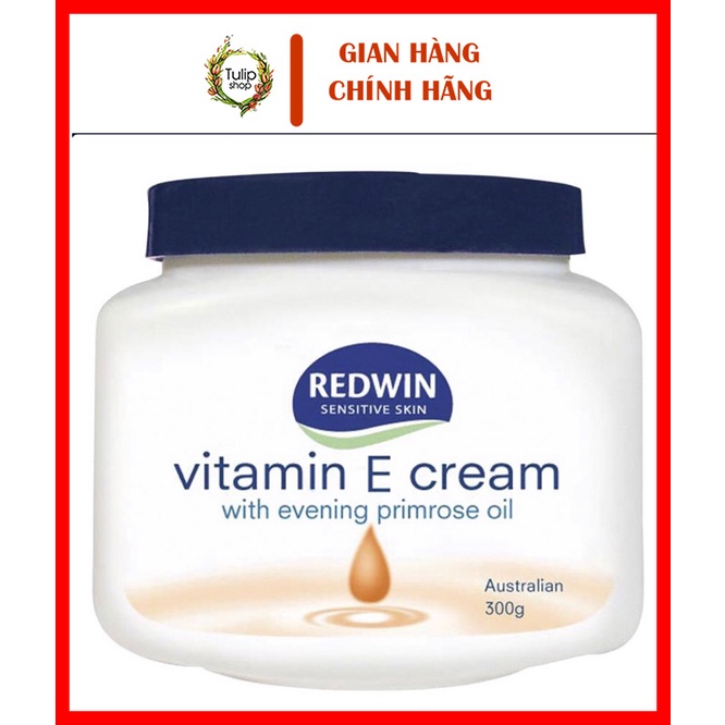 Kem dưỡng ẩm vitamin E kết hợp Hoa Anh Thảo Redwin vitamin e