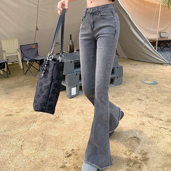 Quần Jeans Skinny Lưng Thấp Phong Cách Retro Cho Nữ