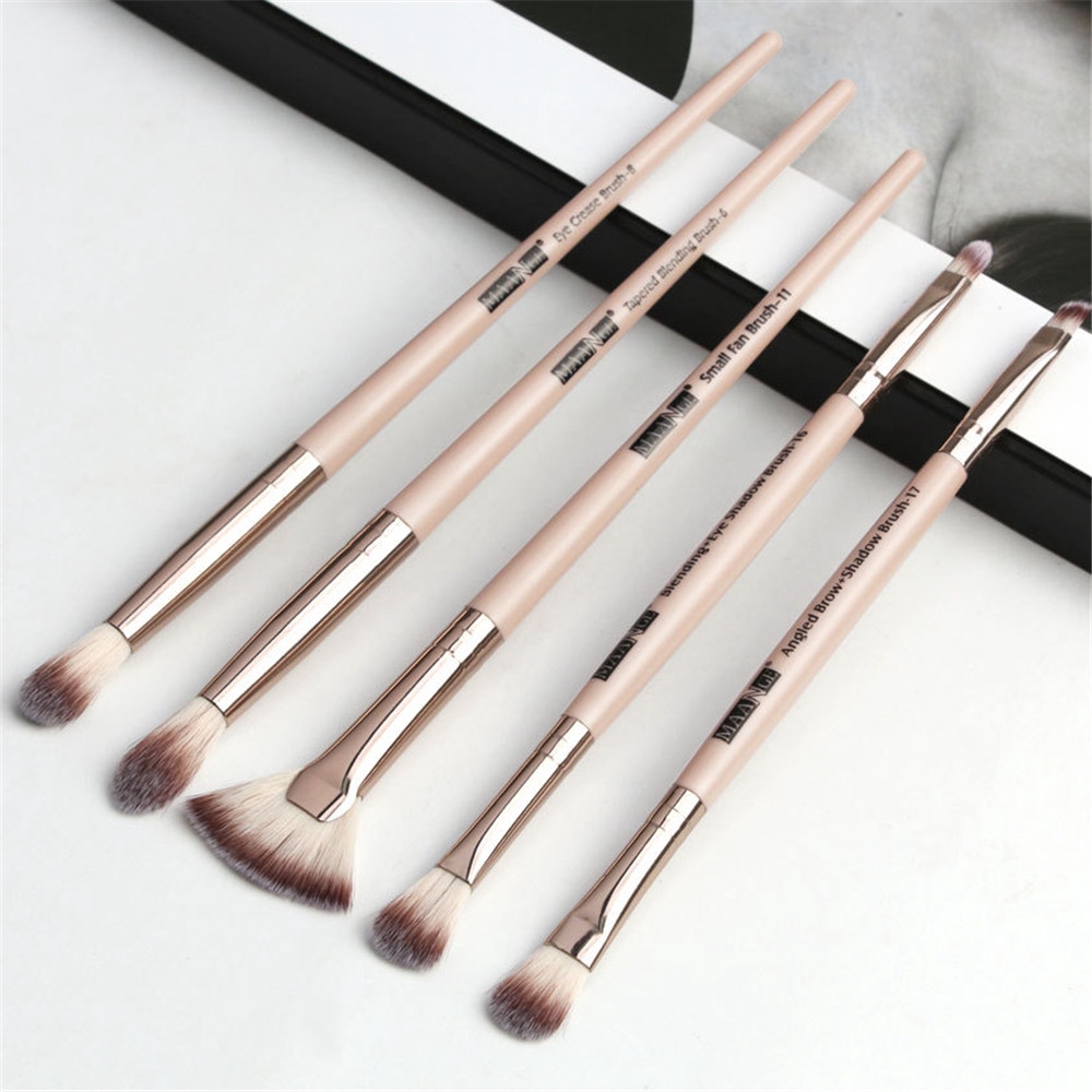 Bộ 5/12 cọ trang điểm bằng sợi nhân tạo cao cấp tiện dụng