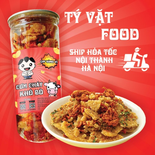 Cơm cháy lắc khô bò 300g giòn rụm thơm ngon giá tốt - Ăn vặt TYVATFOOD Hà Nội cùng đặc sản các miền ngon giá rẻ
