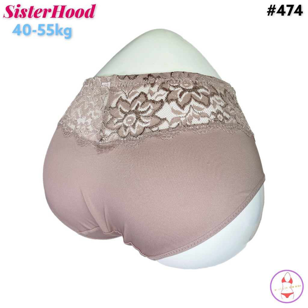 Quần Lót thun lạnh Thái Lan SIsterhood phối ren trước và sau chất vải mịn 40-55kg MS474