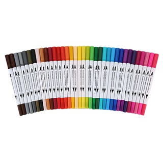 36 Dual Tip Brush Pens Art Markers Brush Fine Tip Colored Pens Set