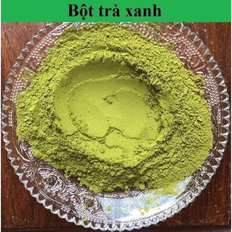 Bột trà xanh 100gr đắp mặt trắng da.