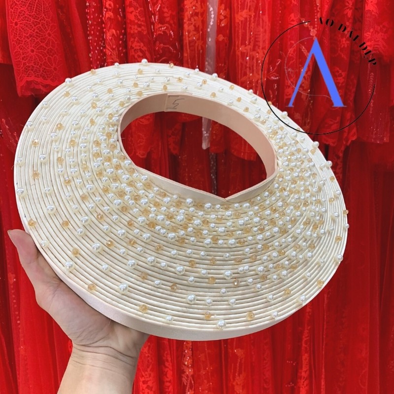 Mấn Đội Đầu - Mấn Áo Dài Cho Cô Dâu Đính Đá MAN10