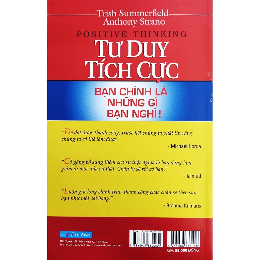 Sách - Tư Duy Tích Cực - Bạn Chính Là Những Gì Bạn Nghĩ!