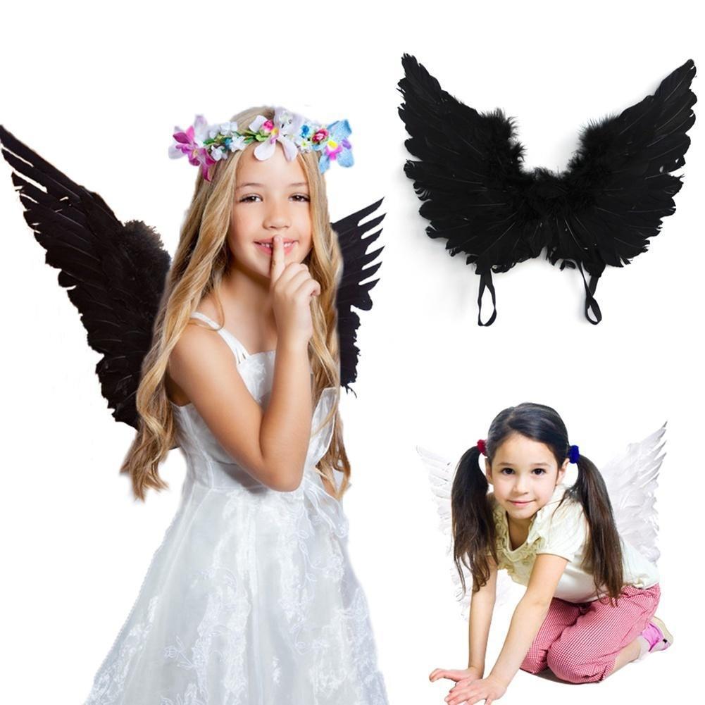 Fancy Girls Feather Fairy Angel Wings Children Ideal Halloween Party Costume Dre