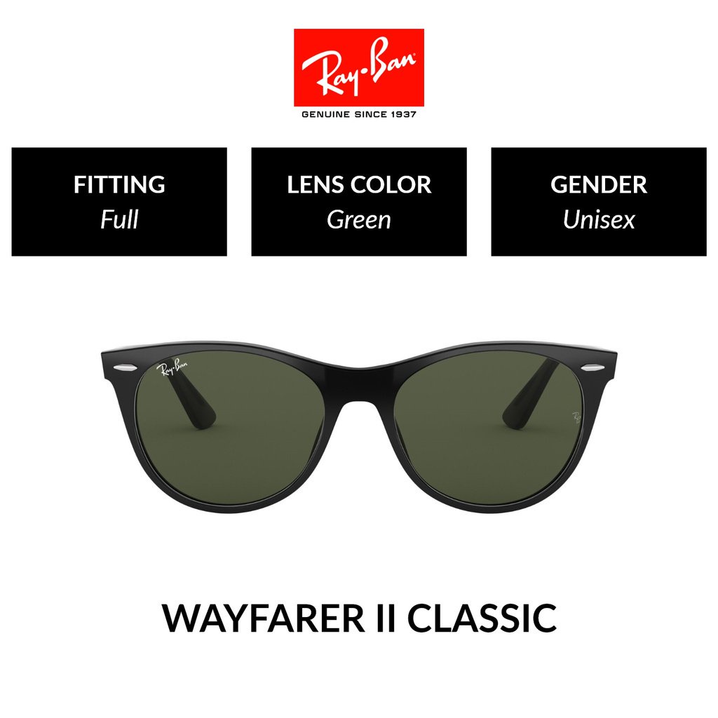 Glasses Ray-Ban Wayfarer II RB2185F 901/31 - Full Set, Kính Râm Unisex, Kích thước 55mm
