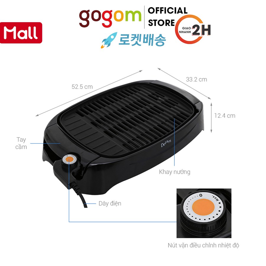 Bếp nướng điện Delites BN0NLS29 GOGOM-29