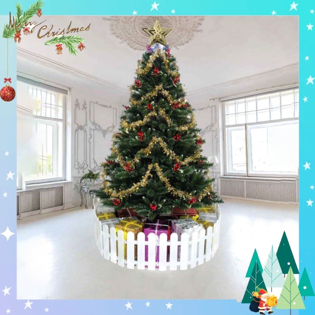Cây thông noel 3 loại 1m2, cây thông noel lá gắn trái đỏ 1m2 tán lá dày trang trí giáng sinh trong nhà ngoài trời
