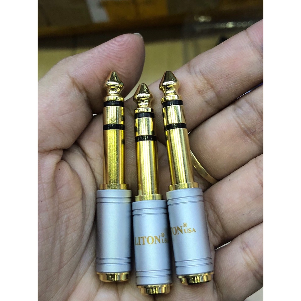 Jack LITON chuyển đổi âm thanh từ 3.5 sang 6.5mm. 1 cai .