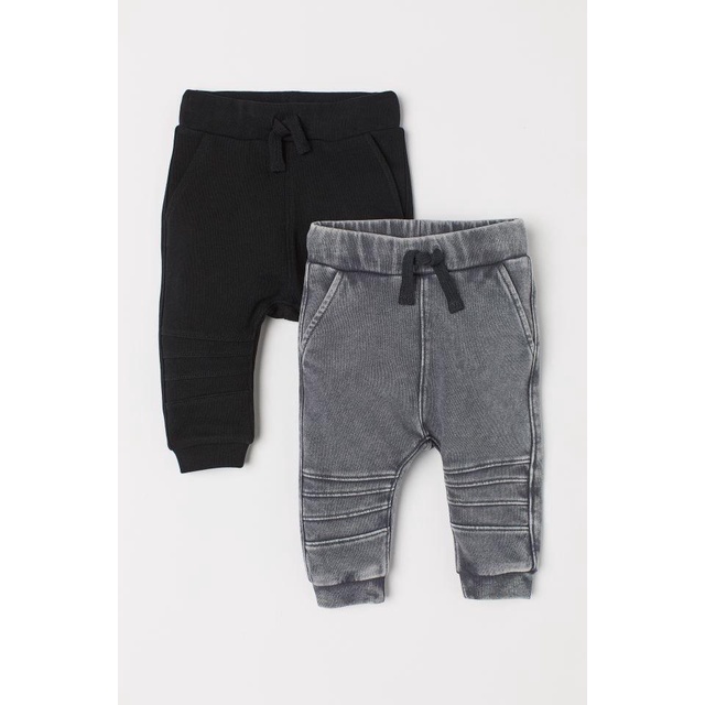 Set 2 quần nỉ jogger cho bé HM UK/JP/ES/CN size từ 6-9m đến 3-4y