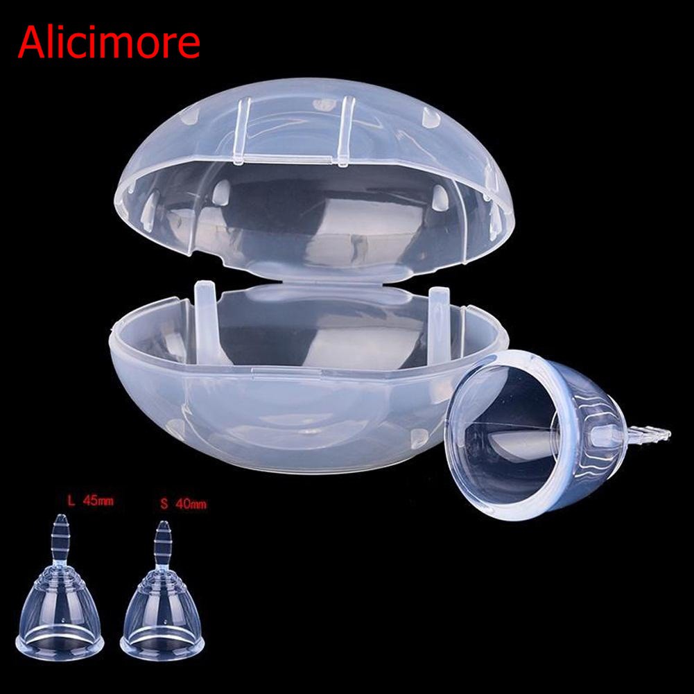 Cốc nguyệt san bằng silicon trong suốt tiện dụng cho nữ
