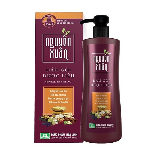 Dầu Gội Dược Liệu Nguyên Xuân 350ml - Dưỡng Tóc/Bồng Bềnh (Khuyến mại thêm 35ml giá không đổi)