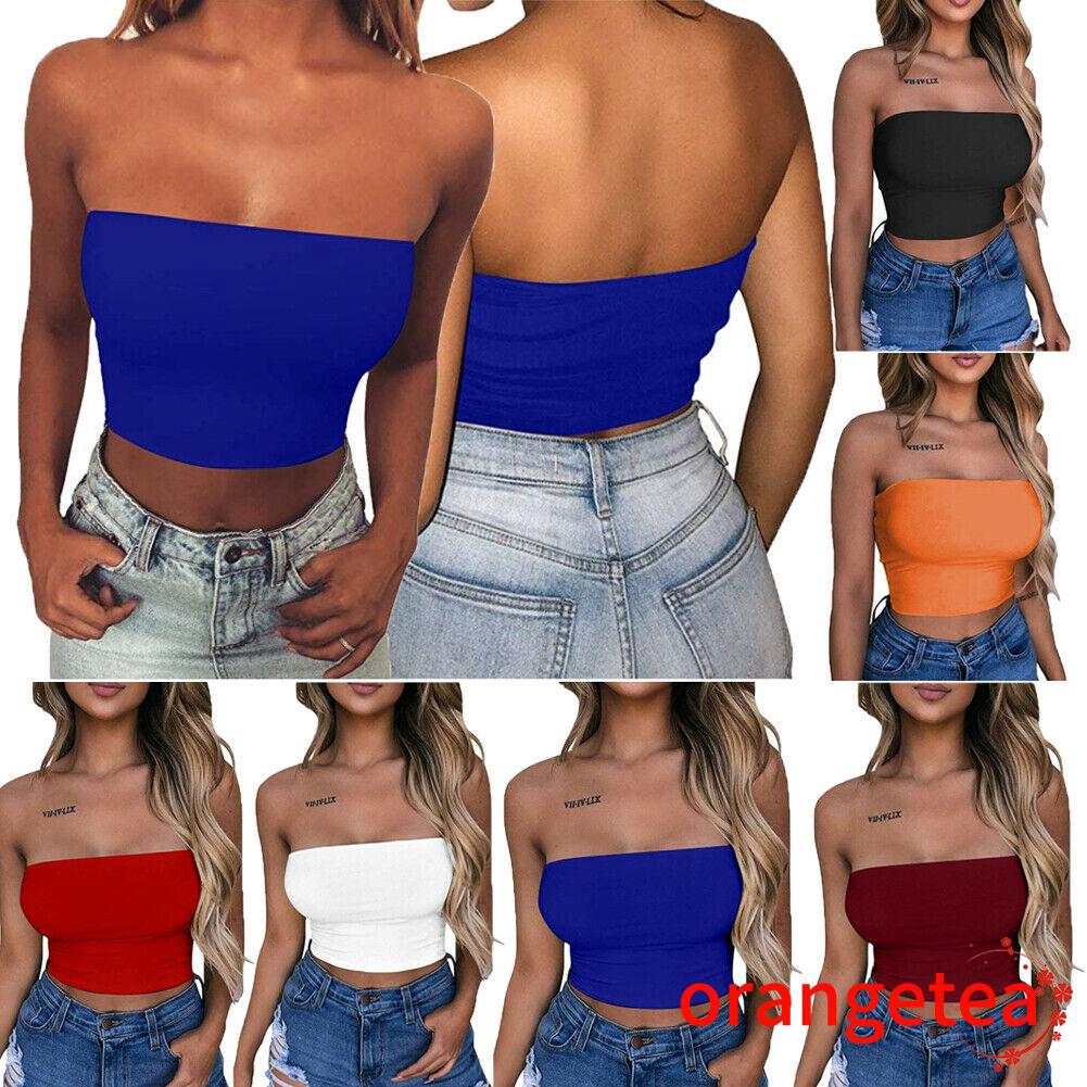 Áo Croptop Hở Vai Thiết Kế Quyến Rũ Cho Nữ