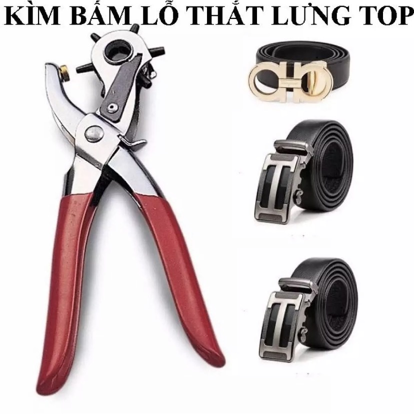 Kìm Bấm Lỗ Dây Nịt Khuy Giấy Giày Dép Túi Da.