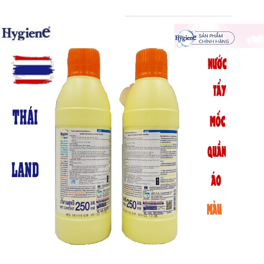 Nước Tẩy Mốc Quần Áo Màu Hygiene Thai Land 250ml