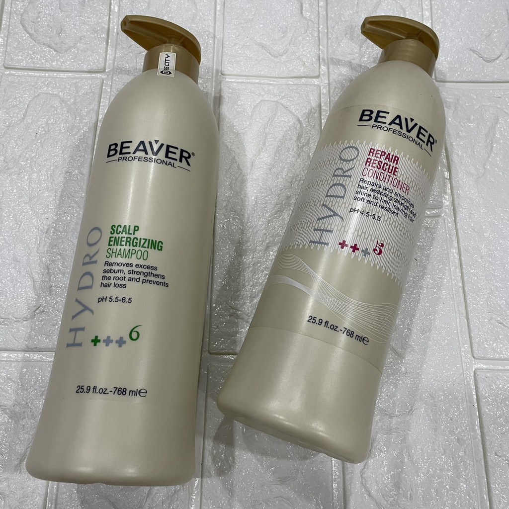 Dầu gội xả chống rụng và kích thích mọc tóc BEAVER Scalp Energizing +++6 768mlx2