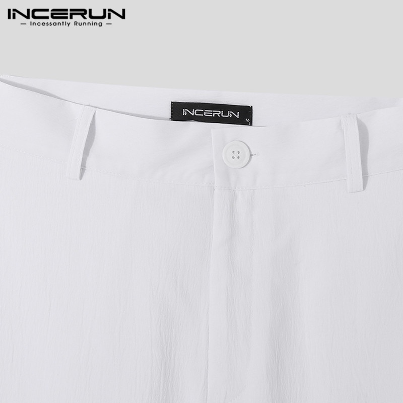 Set trang phục INCERUN gồm áo tank top + quần dài ống rộng thời trang dự tiệc cho nam