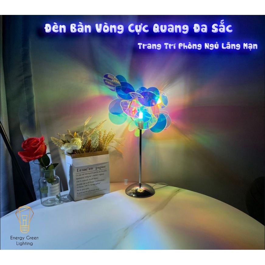 Đèn Trang Trí Vòng Cực Quang Đa Sắc Energy Green Lighting Siêu Đẹp DB-913,DB-914 - 2 Kích Thước - Trang Trí Phòng Ngủ