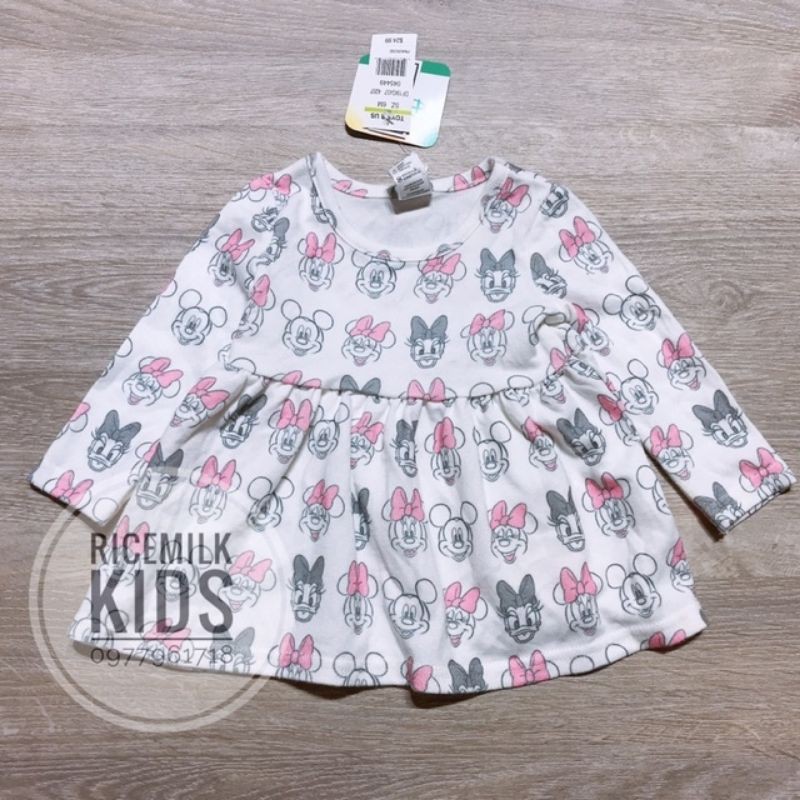 Áo váy minie cotton xuất dư xịn cho bé gái