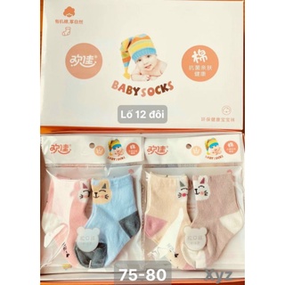 Lố 12 đôi tất sơ sinh.
