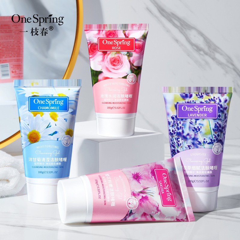 🍀Gel rửa mặt nội địa chính hãng One Spring 100g chăm sóc da sạch sâu