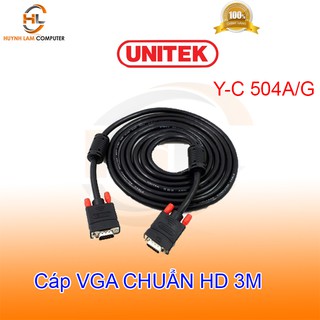 Mua Cáp VGA 3m Unitek YC 504A/G chuẩn HD cho màn hình LCD