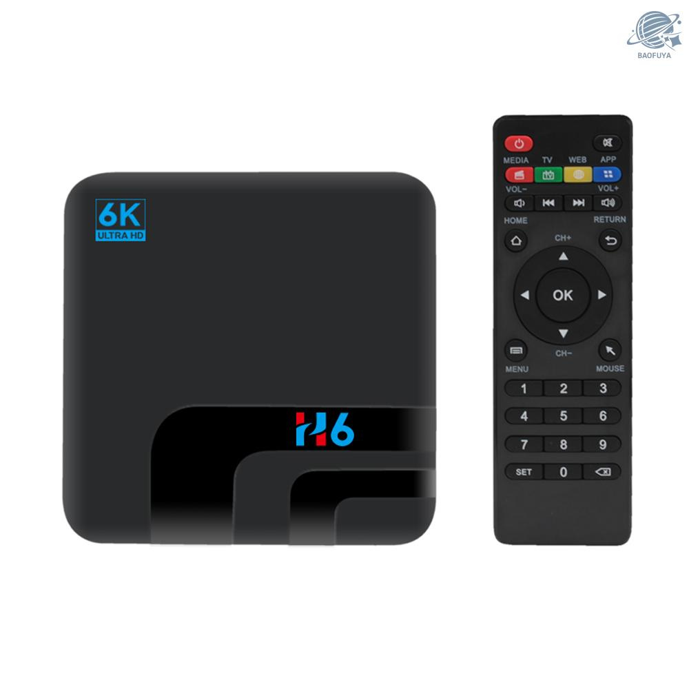 BF H6 Smart TV Box Android 10.0 Allwinner H6 UHD 4K Media Player 6K HDR 2GB / 16GB 2.4G WiFi 100M LAN USB3.0 H.265 VP9