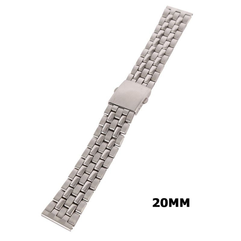 Watchband Classic Stainless Steel Fold Buckle Wristwatch Watch Strap