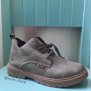 Boots cổ thấp da mềm