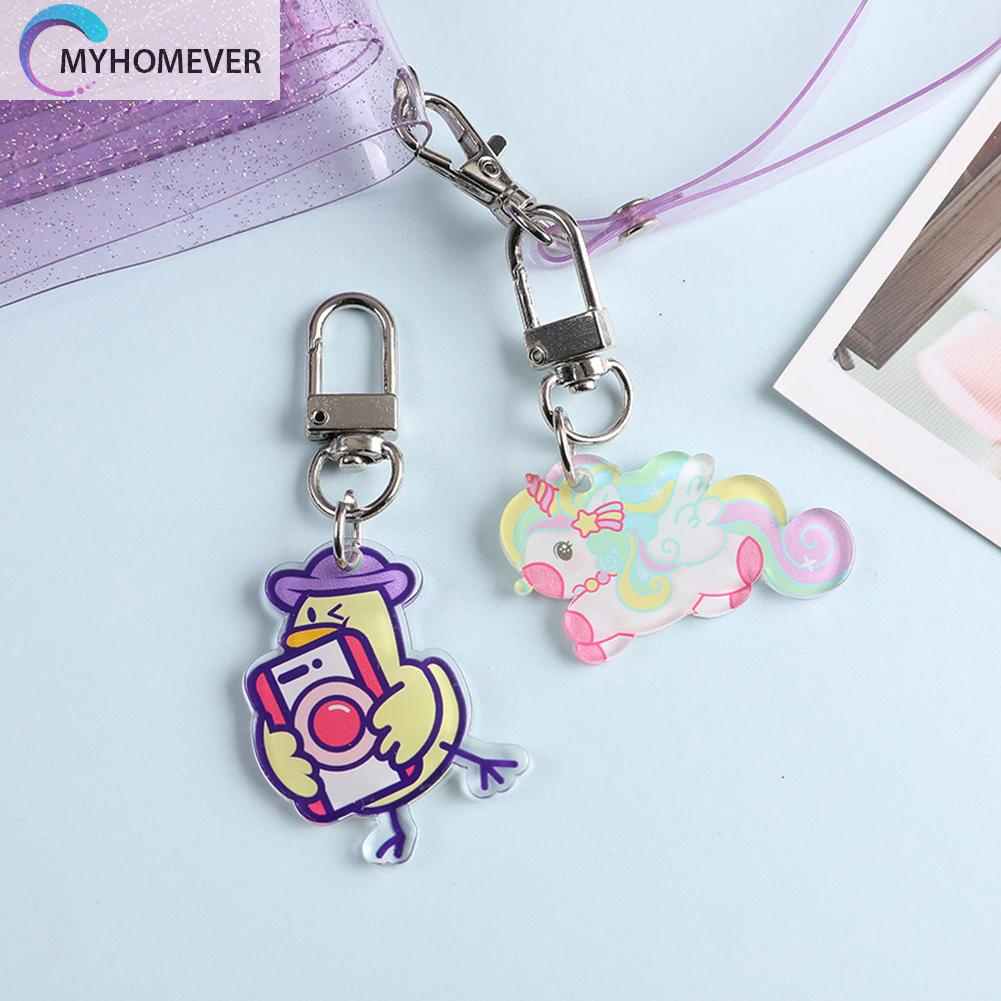 Móc khóa hình hoạt hình bằng acrylic phong cách Hàn Quốc