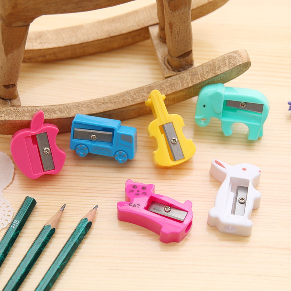 1Pcs Candy Color Pencil Sharpener Student School Stationery Supplies Prize Gift