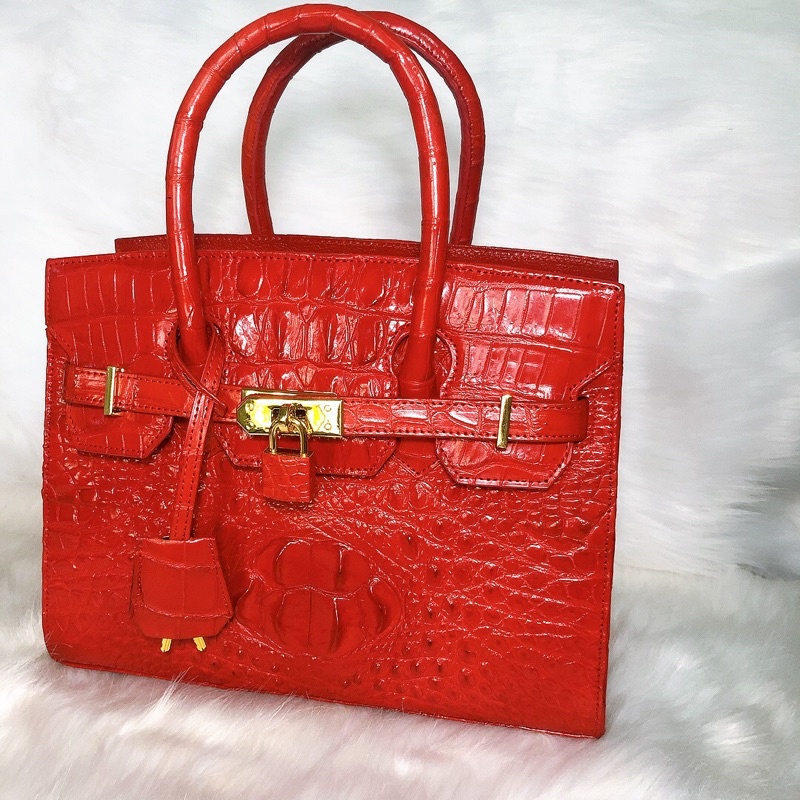 Túi da cá sấu thật 100% size 30cm và size 27