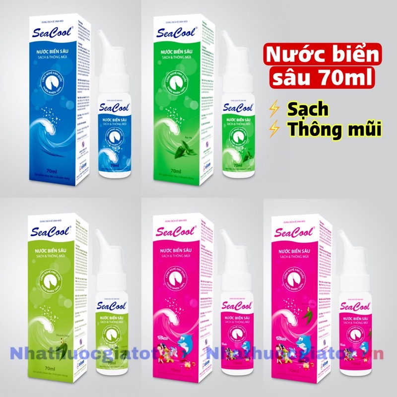 Nước Biển Sâu SEACOOL Xịt Mũi Giúp Rửa Sạch Và Thông Mũi Chai 70ml