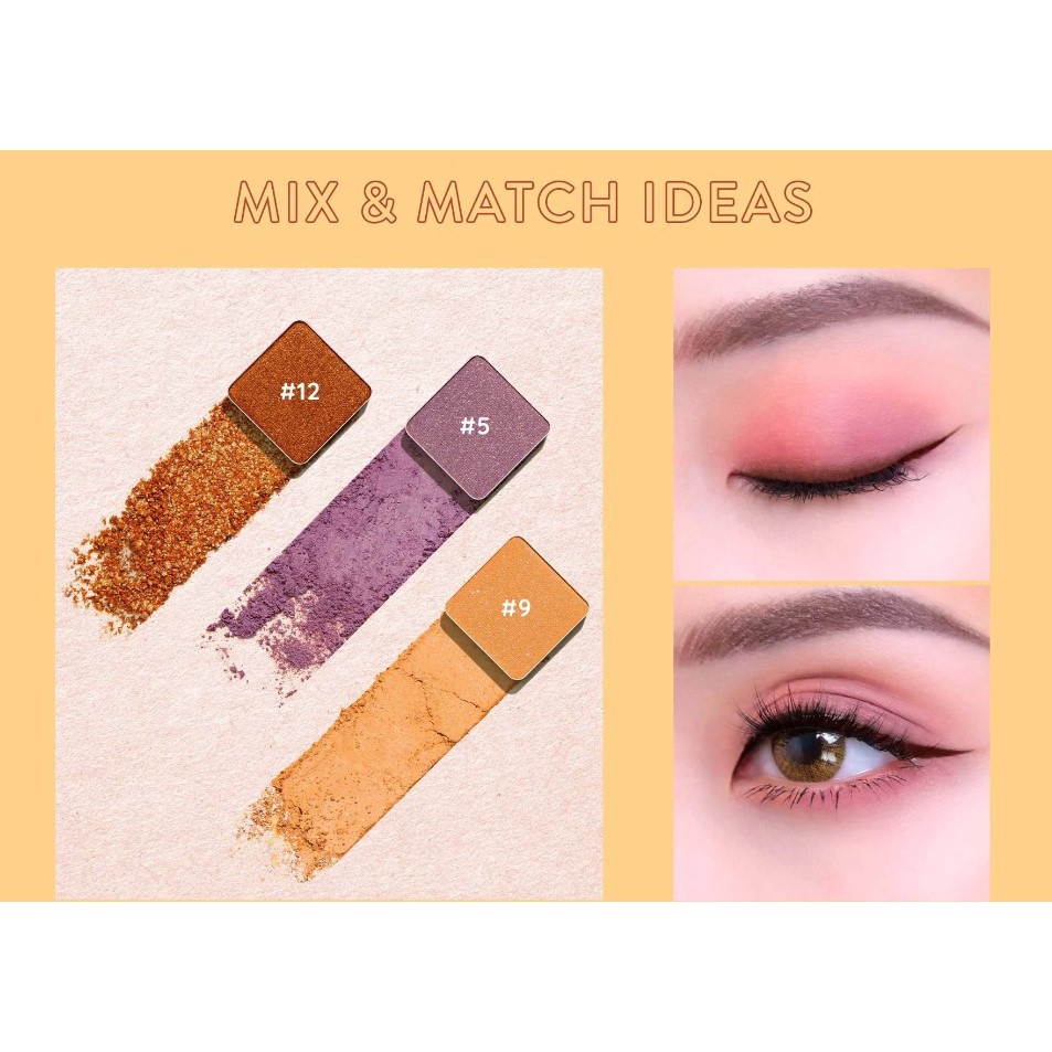 Bảng Phấn Mắt 16 Ô Siêu Mềm Mịn, Bền Màu, Lâu Trôi Lemonade Aesthetic Eyeshadow Palette 20.8g